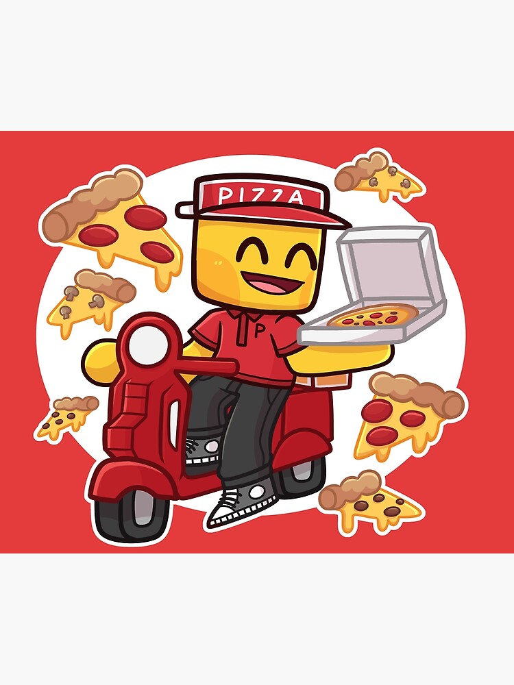 Pizza Delivery Poster By Kxradraws Redbubble - roblox pizza place secret office