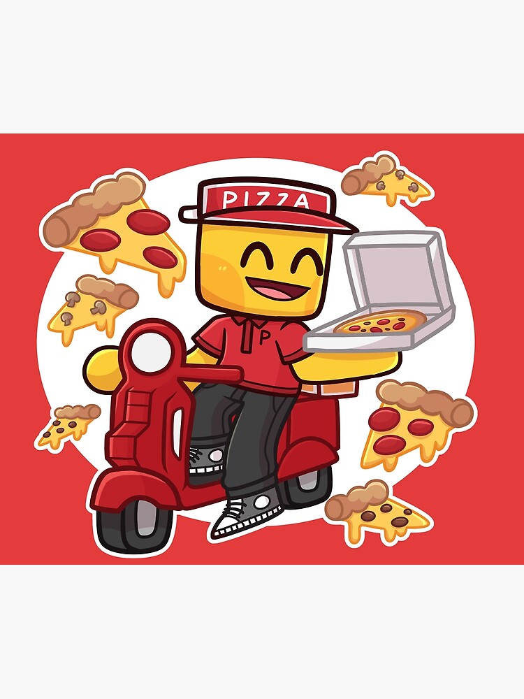 Pizza Delivery Poster By Kxradraws Redbubble - roblox work at a pizza place poster