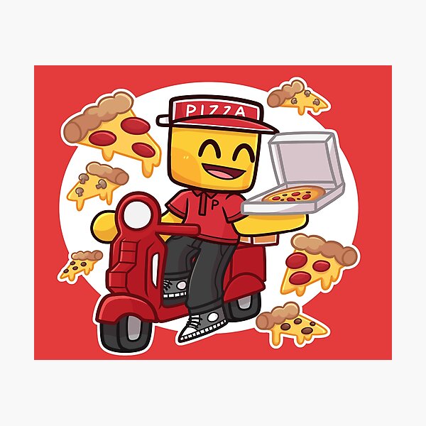 Pizza Delivery Photographic Print By Kxradraws Redbubble - roblox work at a pizza place badges