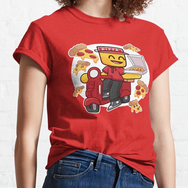 Roblox Pizza T Shirts Redbubble - work at a pizza place t shirt roblox