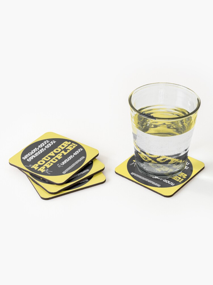 Dessous de verre (lot de 4) ''LE POUVOIR APPARTIENT AU PEUPLE! (II)' : autre vue