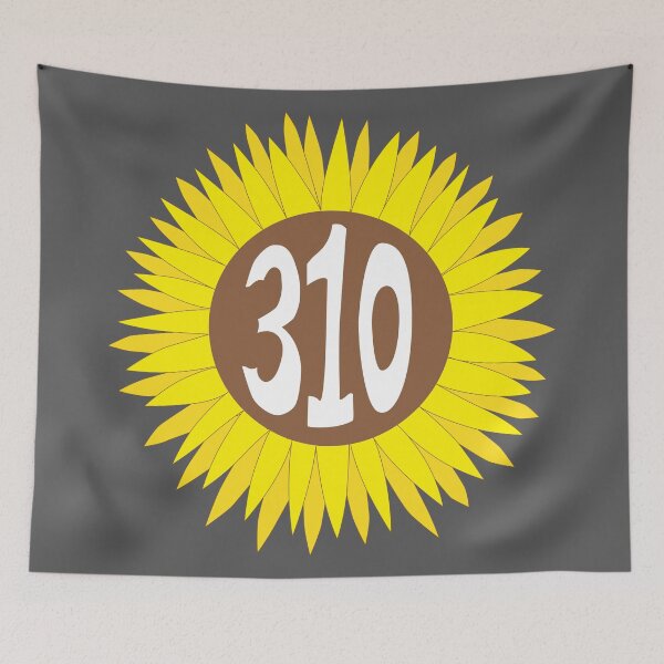 Item preview, Hand Drawn California 310 Area Code Sunflower designed and sold by itsrturn.