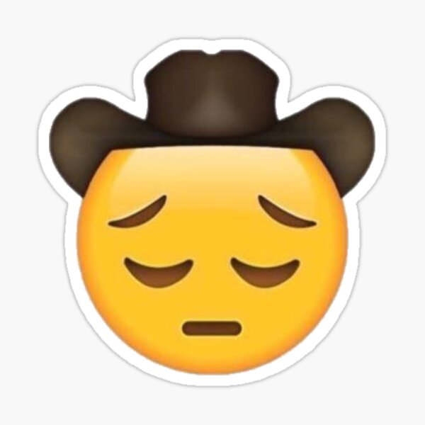 Sad Cowboy Emoji Sticker