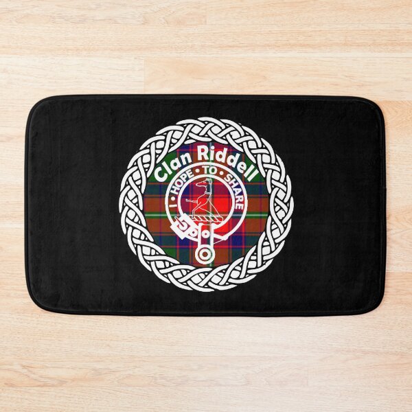 Item preview, Clan Riddell surname last name tartan crest badge designed and sold by BagTown Clans.