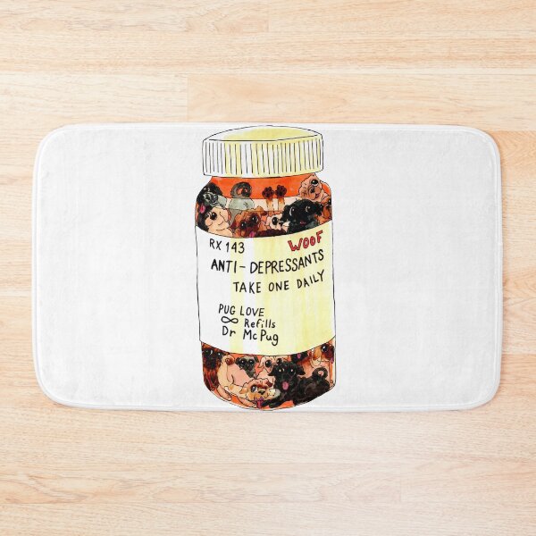 Item preview, Daily Dose Pug Illustration designed and sold by arlieopal.