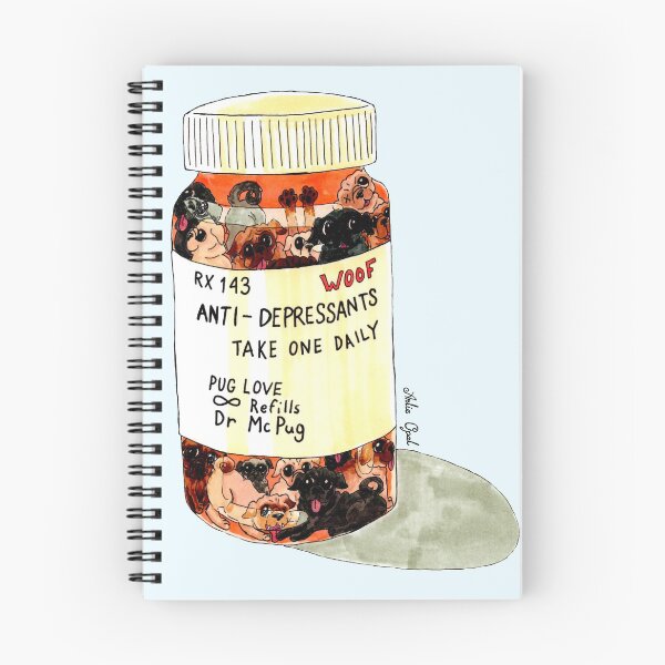 Item preview, Daily Dose Pug Illustration designed and sold by arlieopal.