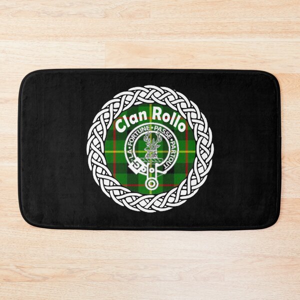 Item preview, Clan Rollo surname last name tartan crest badge designed and sold by BagTown Clans.