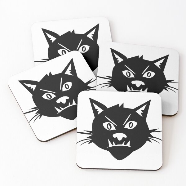 Item preview, Mean-Looking Black Cat Head designed and sold by PIXEL POP DESIGNS - Beyond the Norm!.