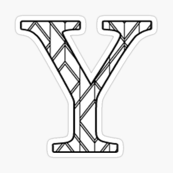 "Letter Y" Sticker by sophieworrall Redbubble