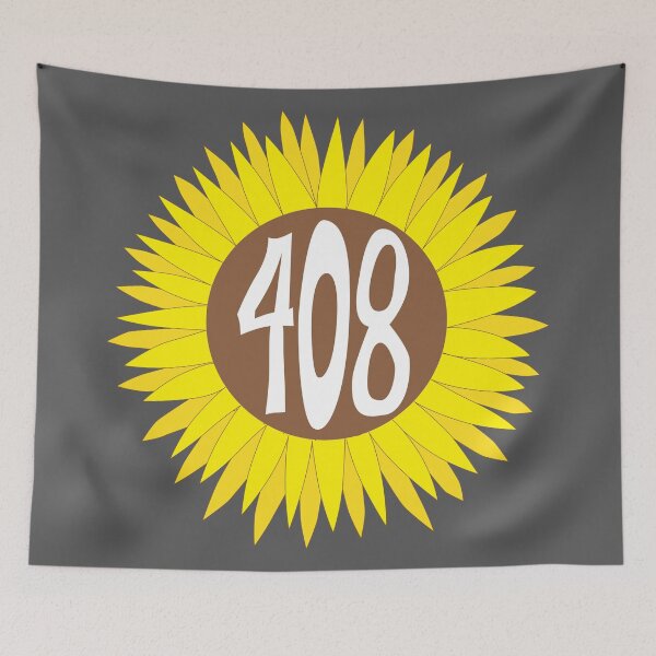 Item preview, Hand Drawn California 408 Area Code Sunflower designed and sold by itsrturn.
