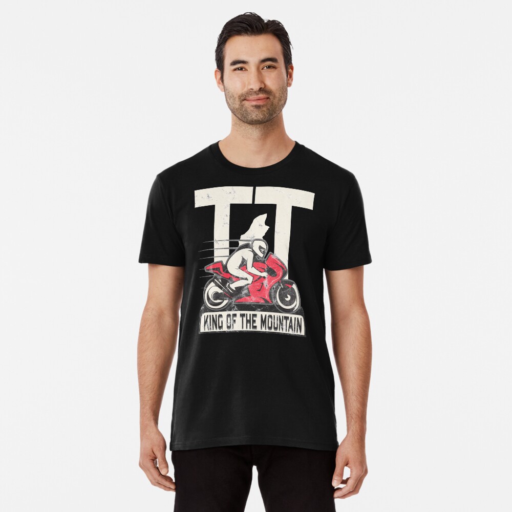 Isle Of Man Manx TT Races King Of The Mountain Tourist Trophy Biker Racing Premium T-Shirt