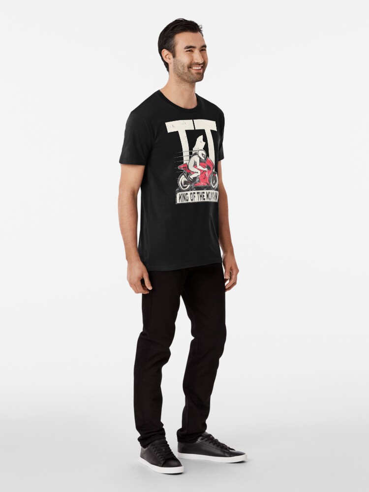 Alternate view of Isle Of Man Manx TT Races King Of The Mountain Tourist Trophy Biker Racing Premium T-Shirt