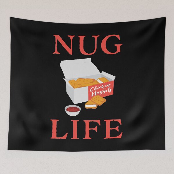 Item preview, Nug Life Cute Chicken Nuggets print designed and sold by tronictees.