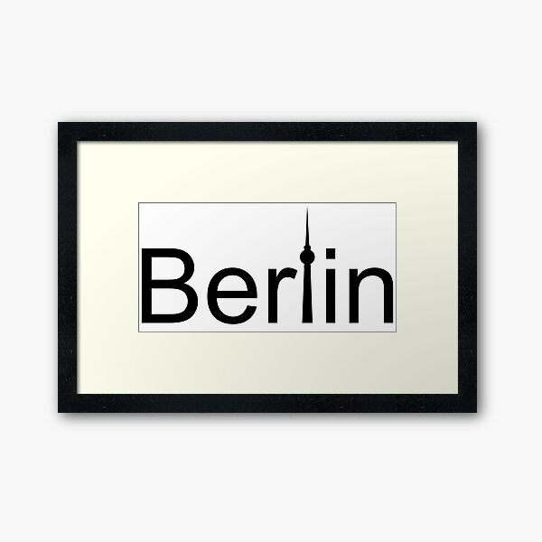 Berlin: Motive with Berliner Fernsehturm Framed Art Print