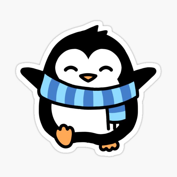 Holiday Penguin Sticker