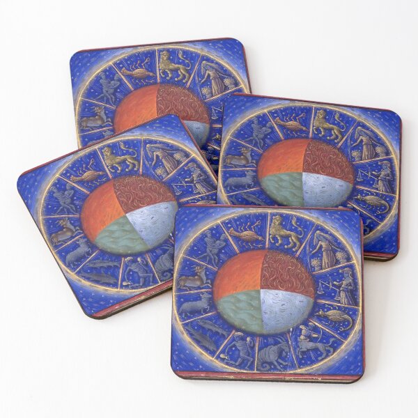 Item preview, ZODIACAL SIGNS WITH FOUR ELEMENTS Astrology Chart designed and sold by BulganLumini.