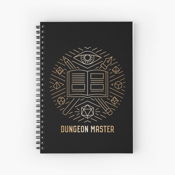 Dungeon Master - Gold Spiral Notebook