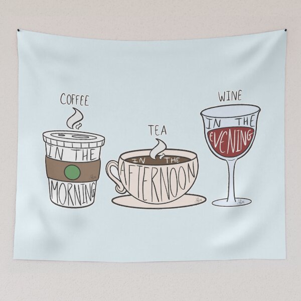 Item preview, Coffee Tea Wine (Horizontal) designed and sold by MynnuB.