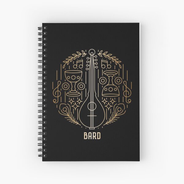 Bard - Gold Spiral Notebook