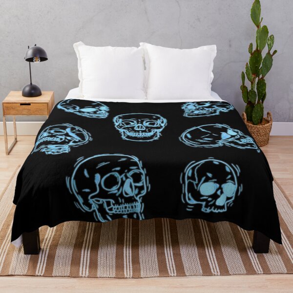 Item preview, Electric Blue Skulls designed and sold by WiseWitch.