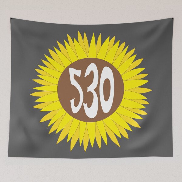 Item preview, Hand Drawn California 530 Area Code Sunflower designed and sold by itsrturn.