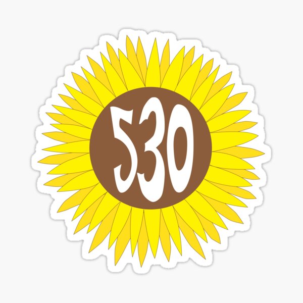 Item preview, Hand Drawn California 530 Area Code Sunflower designed and sold by itsrturn.