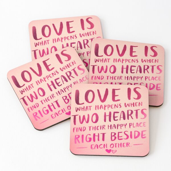 Item preview, Love is two hearts, pink  designed and sold by mwagie.