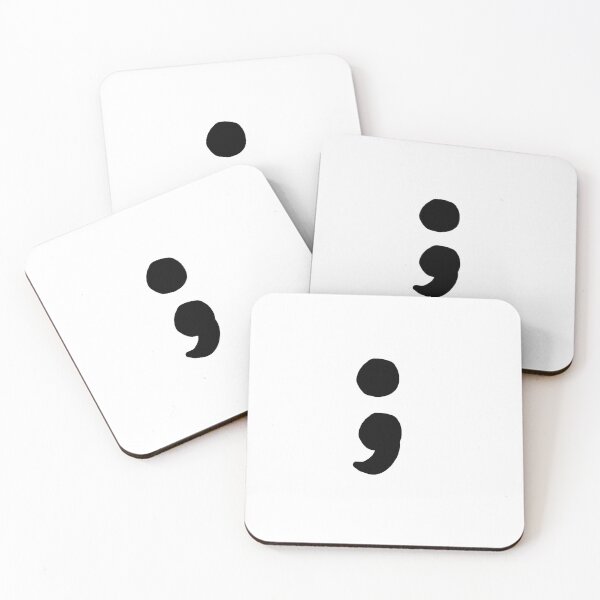 Item preview, semicolon designed and sold by Mazie Kate.