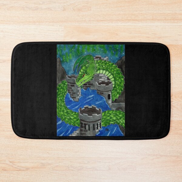 Item preview, Castle Dragon Watercolor Fantasy Painting designed and sold by PyromaniacJoe.