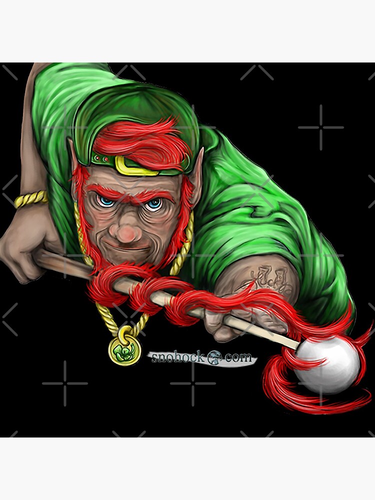 Lucky Leprechaun Shooting Pool by snohock