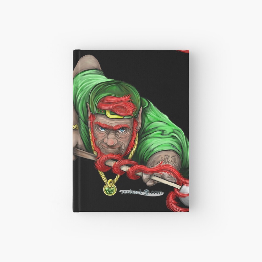 Lucky Leprechaun Shooting Pool Hardcover Journal