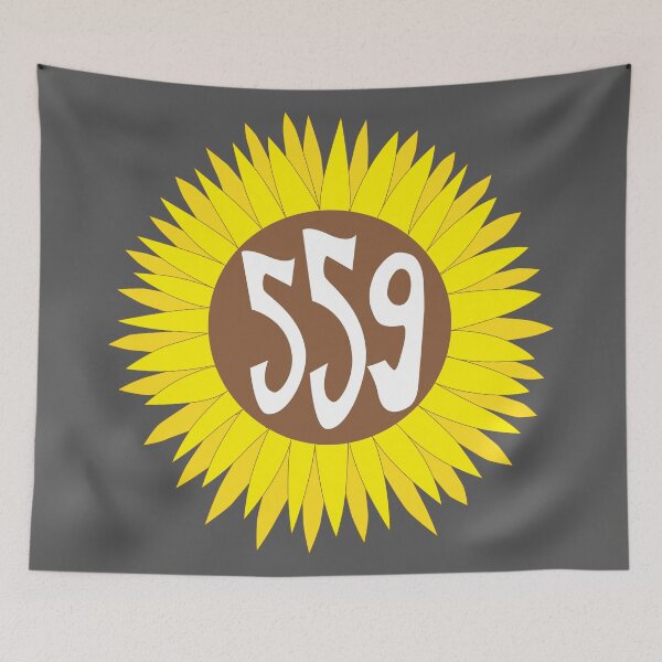 Item preview, Hand Drawn California 559 Area Code Sunflower designed and sold by itsrturn.