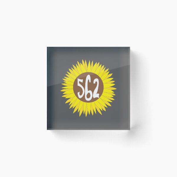 Item preview, Hand Drawn California 562 Area Code Sunflower designed and sold by itsrturn.