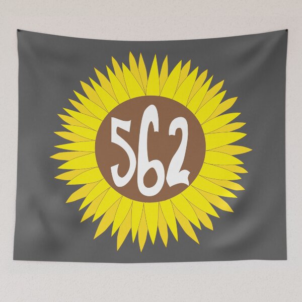 Item preview, Hand Drawn California 562 Area Code Sunflower designed and sold by itsrturn.