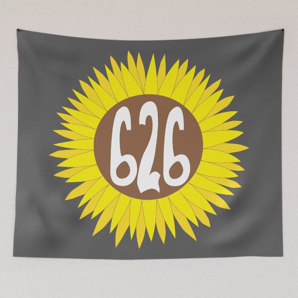 Item preview, Hand Drawn California 626 Area Code Sunflower designed and sold by itsrturn.
