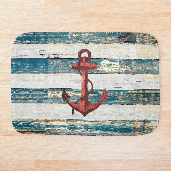 Rustic Anchor Bath Mat