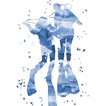 Lámina rígida for Sale con la obra «Buzos, pareja de buceo, pareja