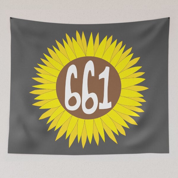 Item preview, Hand Drawn California 661 Area Code Sunflower designed and sold by itsrturn.