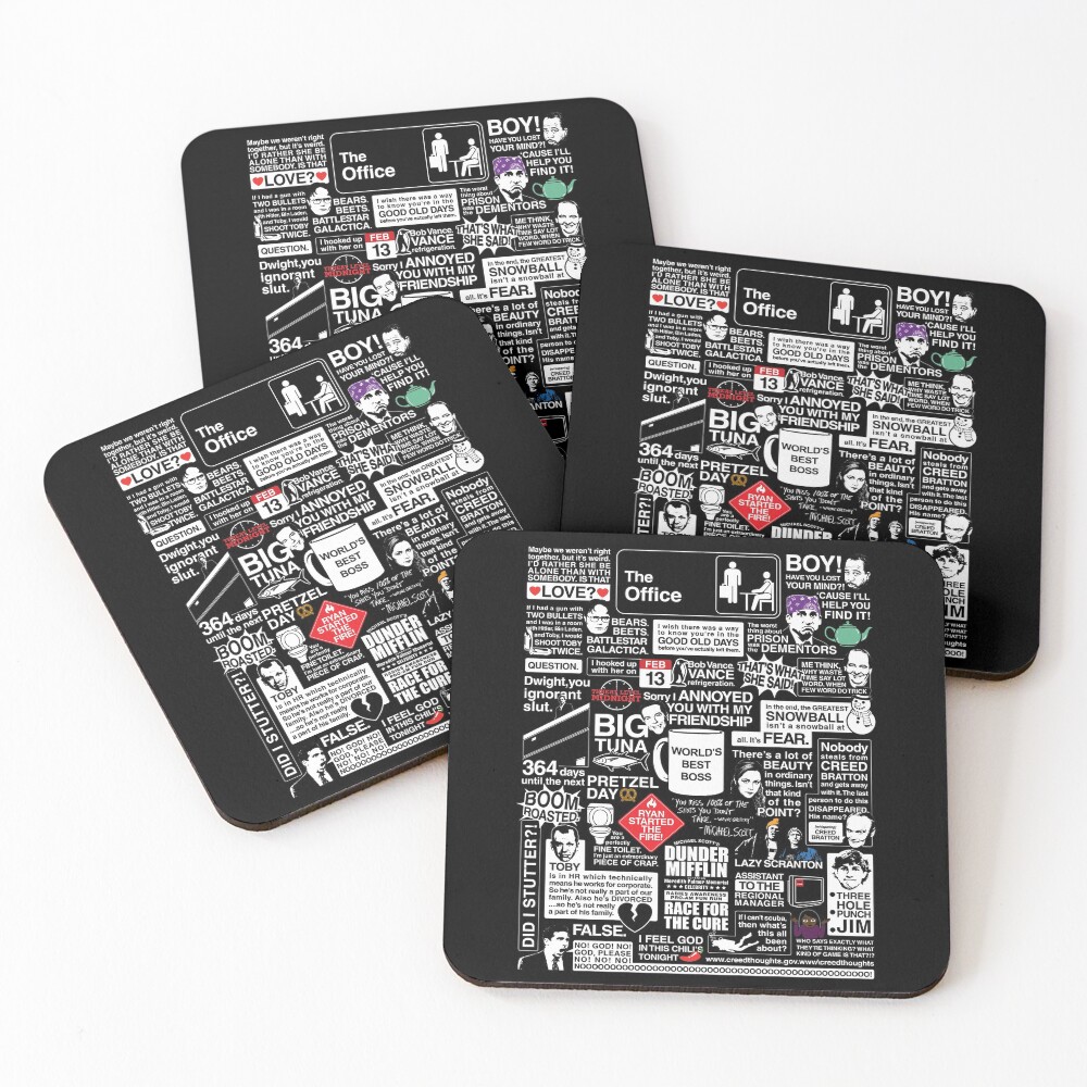 Wise Words From The Office - The Office Quotes Coasters (Set of 4)