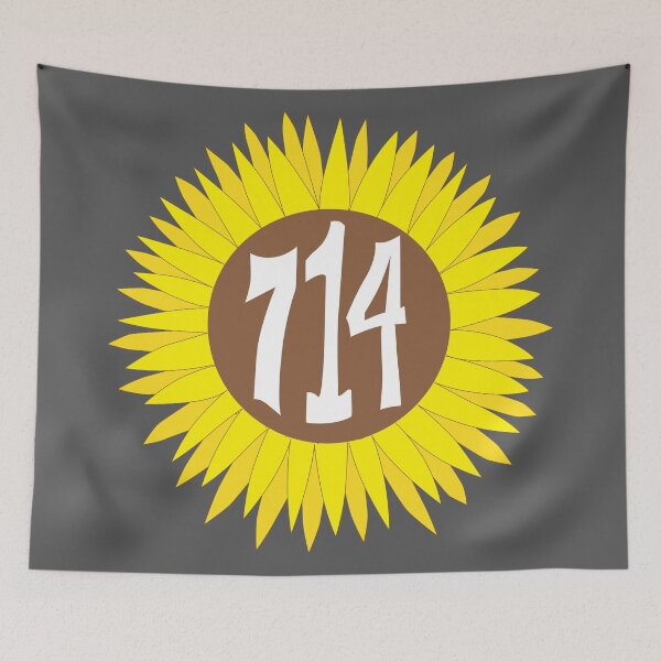 Item preview, Hand Drawn California 714 Area Code Sunflower designed and sold by itsrturn.