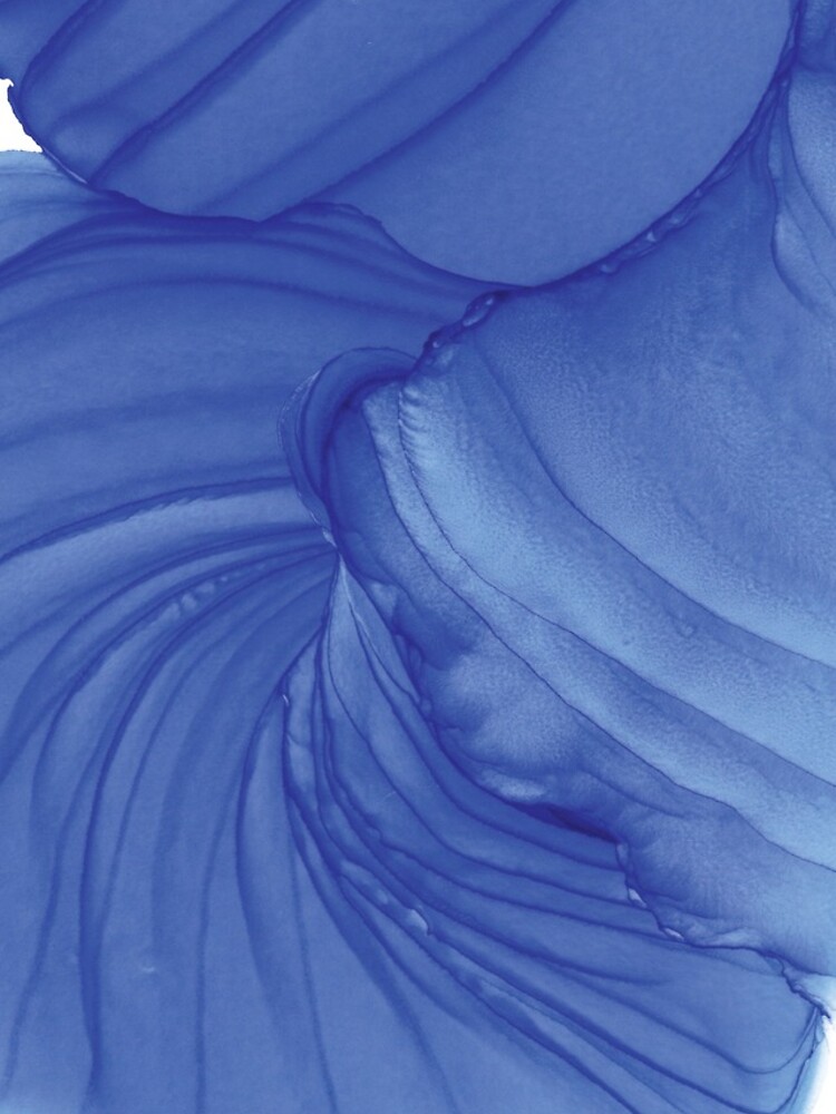 Cornflower Waves Alcohol Art Painting by RicciolinaMerch