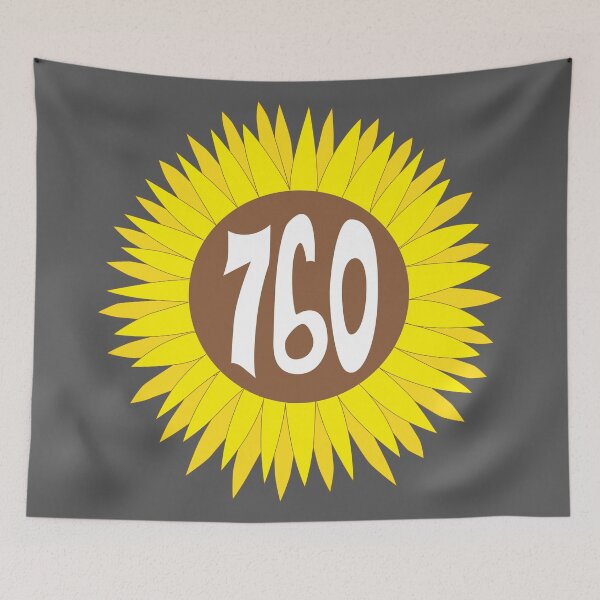 Item preview, Hand Drawn California 760 Area Code Sunflower designed and sold by itsrturn.
