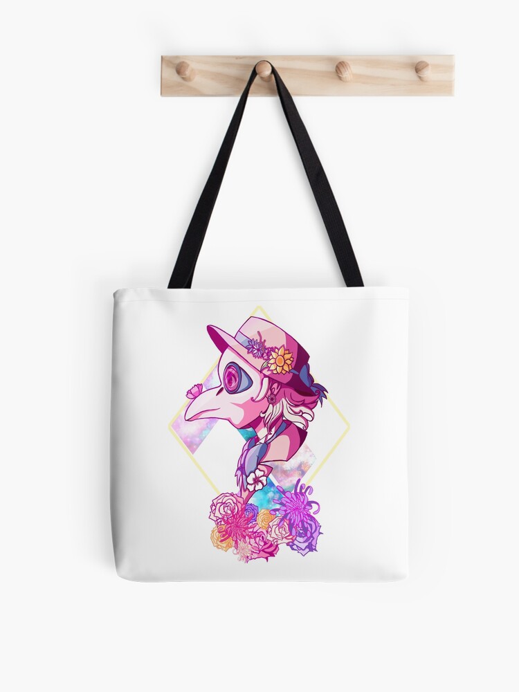 Anime Aesthetic Pastel Goth Pentagram Roses Skulls Tote Bag