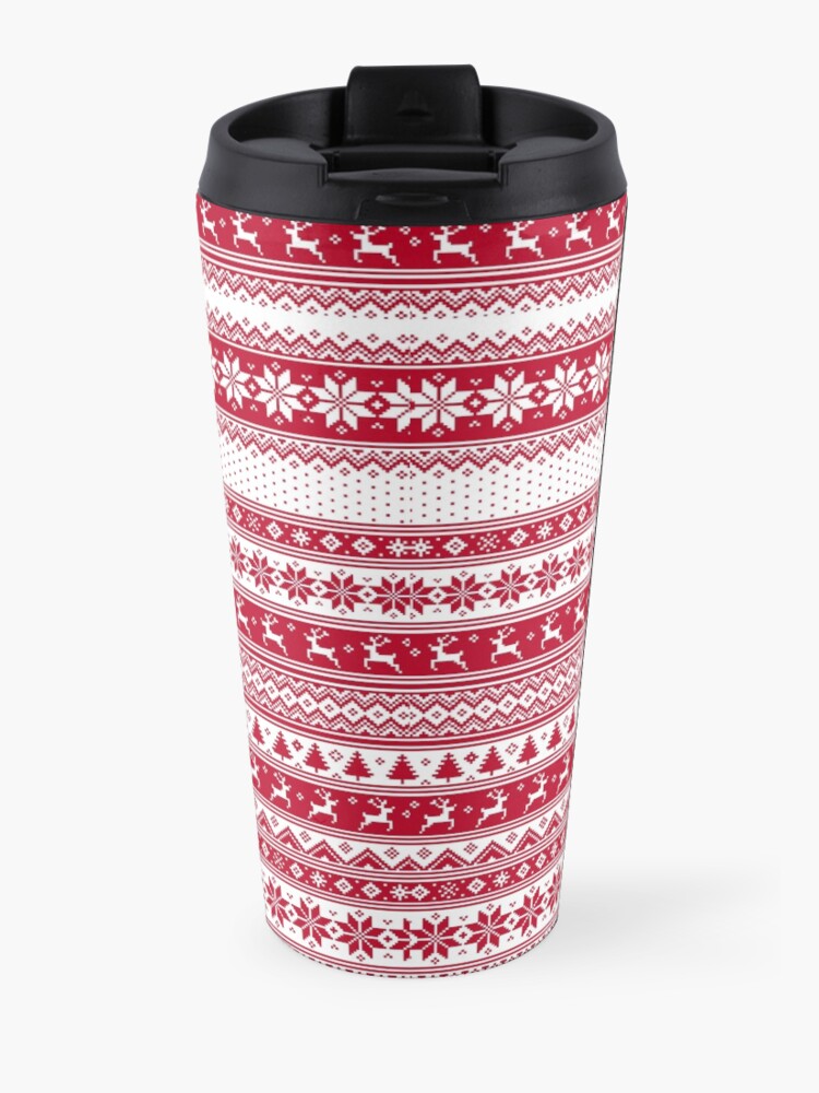 "Nordic Scandinavian Christmas" Travel Coffee Mug for Sale by