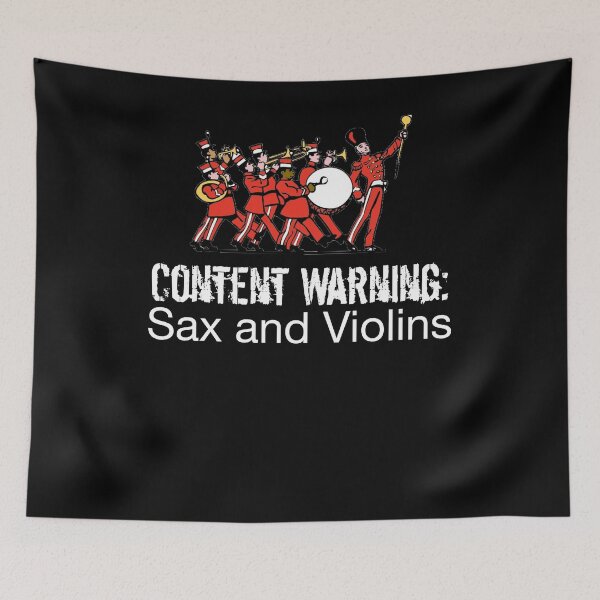 Item preview, Funny Marching Band - Marching Band Gifts - Content Warning Sax And Violins   designed and sold by Galvanized.