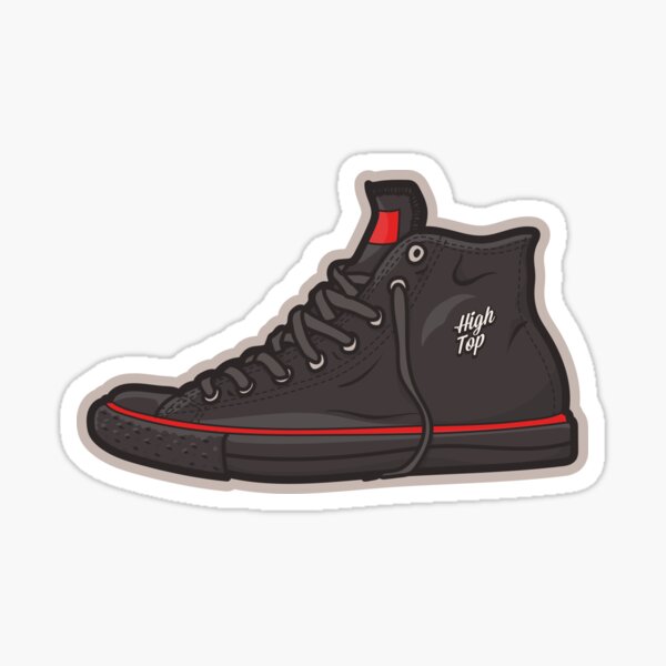 High Top Sneakers Travel fashion Stamp Sticker Print