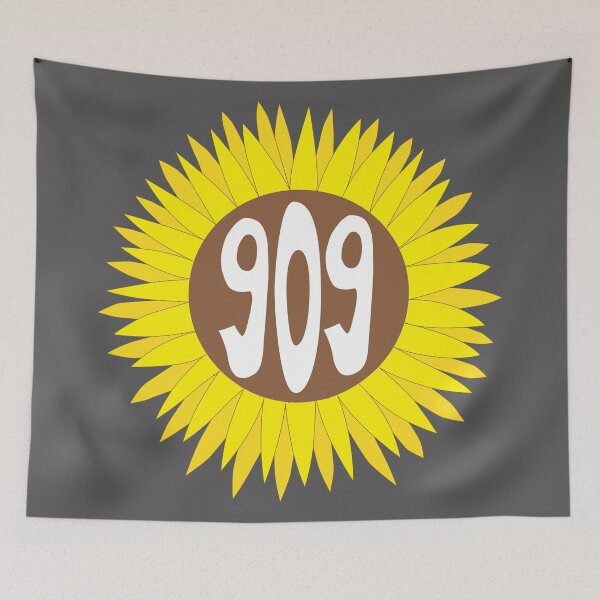 Item preview, Hand Drawn California 909 Area Code Sunflower designed and sold by itsrturn.