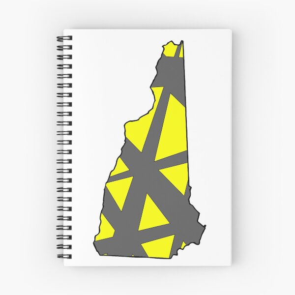Item preview, New Hampshire State Map Yellow and Gray Geometric Pattern designed and sold by lukaskugler.
