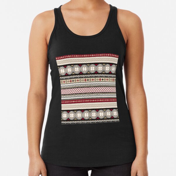 Fair Isle Christmas - warm Racerback Tank Top