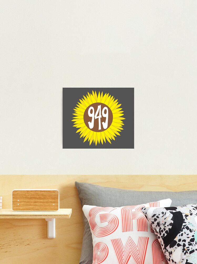 Hand Drawn California 949 Area Code Sunflower Photographic Print For Sale By Itsrturn Redbubble